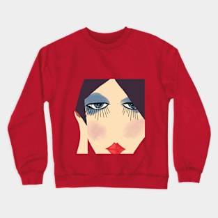 Long Lashes, Red Lips Crewneck Sweatshirt